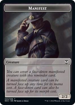 Manifest // Copy Double-Sided Token 3 // 1 card from Commander: Streets of New Capenna
