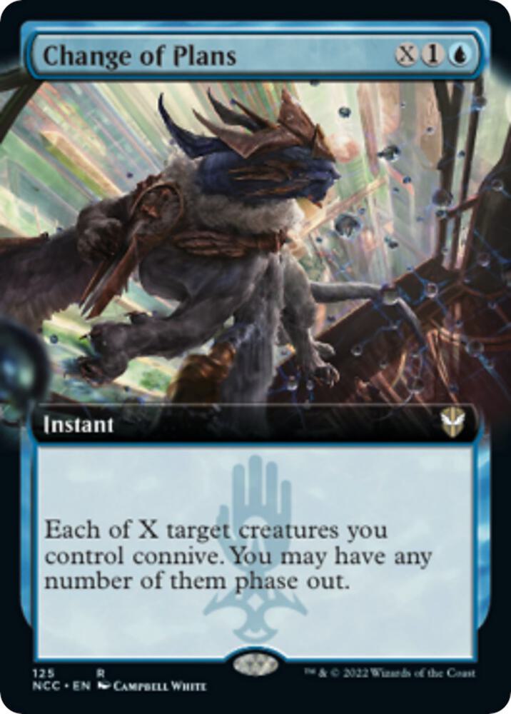Change of Plans (Extended Art) 125 card from Commander: Streets of New Capenna