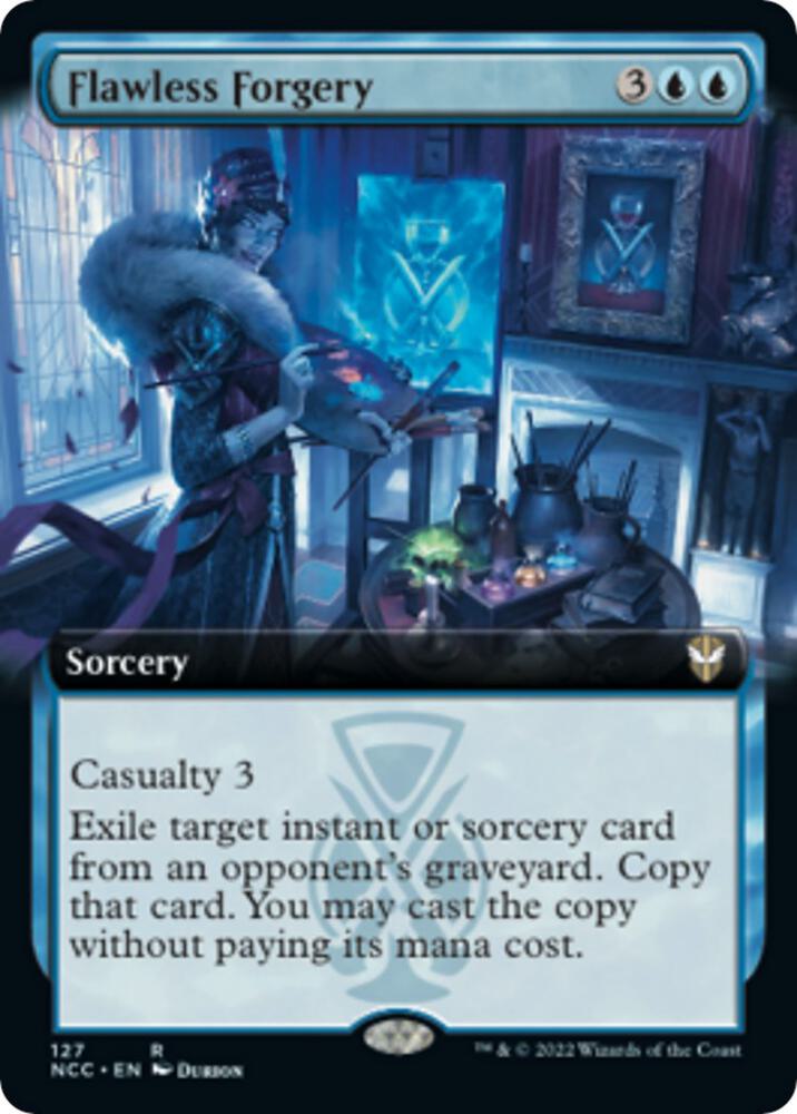 Flawless Forgery (Extended Art) 127 card from Commander: Streets of New Capenna