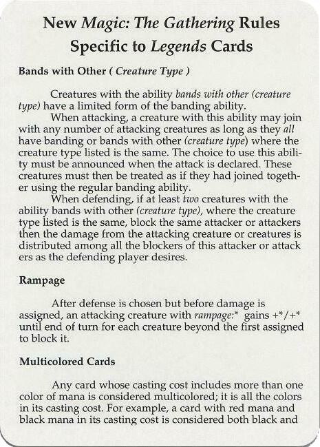 Legends Rules Card card from Legends