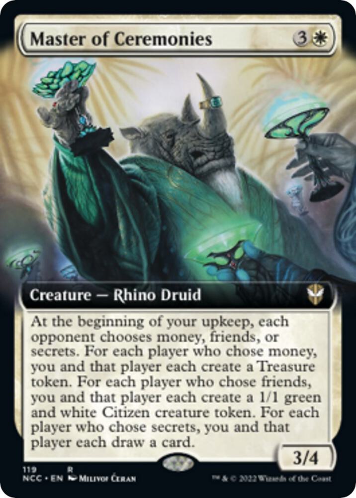 Master of Ceremonies (Extended Art) 119 card from Commander: Streets of New Capenna