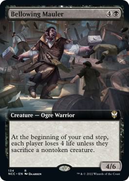 Bellowing Mauler (Extended Art) 134 card from Commander: Streets of New Capenna