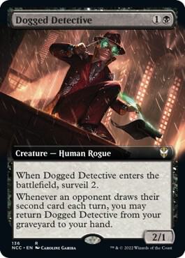 Dogged Detective (Extended Art) 136 card from Commander: Streets of New Capenna