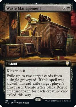Waste Management (Extended Art) 141 card from Commander: Streets of New Capenna