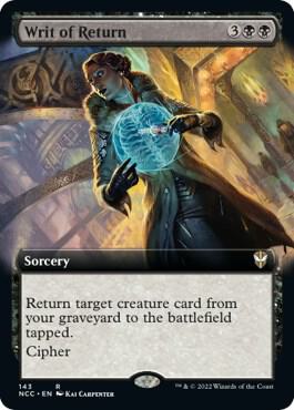 Writ of Return (Extended Art) 143 card from Commander: Streets of New Capenna