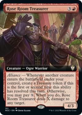 Rose Room Treasurer (Extended Art) 151 card from Commander: Streets of New Capenna