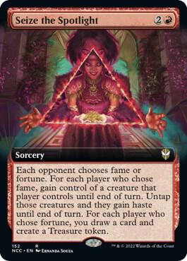 Seize the Spotlight (Extended Art) 152 card from Commander: Streets of New Capenna