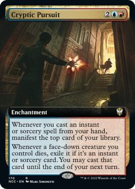 Cryptic Pursuit (Extended Art) 170 card from Commander: Streets of New Capenna