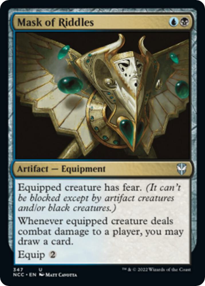 Mask of Riddles 347 card from Commander: Streets of New Capenna