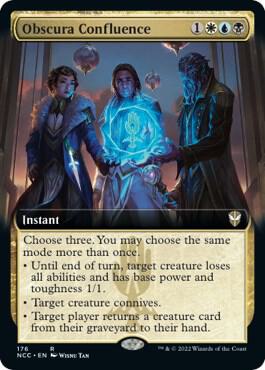 Obscura Confluence (Extended Art) 176 card from Commander: Streets of New Capenna
