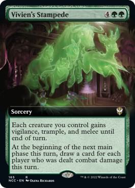Vivien's Stampede (Extended Art) 165 card from Commander: Streets of New Capenna
