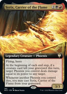 Syrix, Carrier of the Flame (Extended Art) 180 card from Commander: Streets of New Capenna