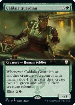 Caldaia Guardian (Extended Art) 156 card from Commander: Streets of New Capenna