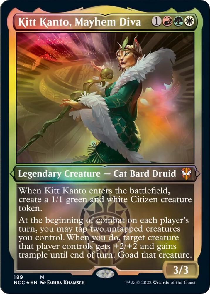 Kitt Kanto, Mayhem Diva (Display Commander) - Thick Stock 189 card from Commander: Streets of New Capenna