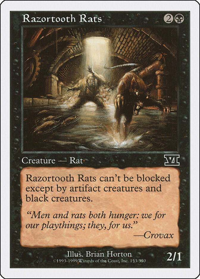 Razortooth Rats 153 card from Classic Sixth Edition