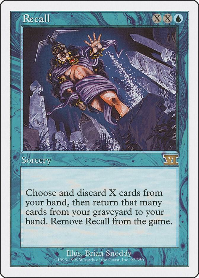 Recall 92 card from Classic Sixth Edition