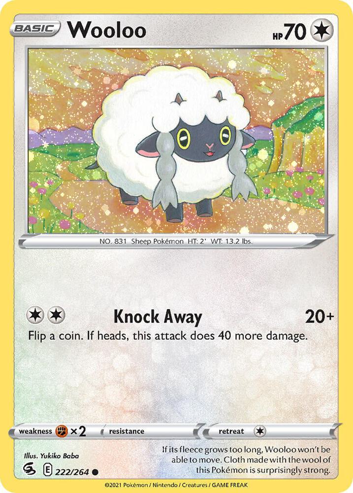 Wooloo (Cosmos Holo) 222/264 card from Miscellaneous Cards & Products