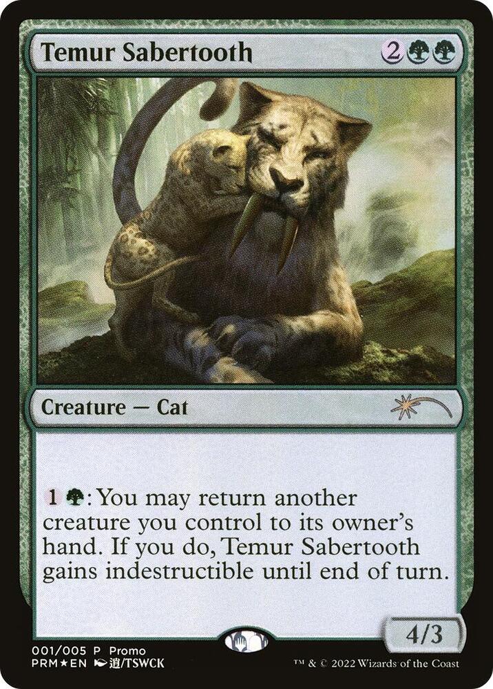 Temur Sabertooth 1 card from Unique and Miscellaneous Promos