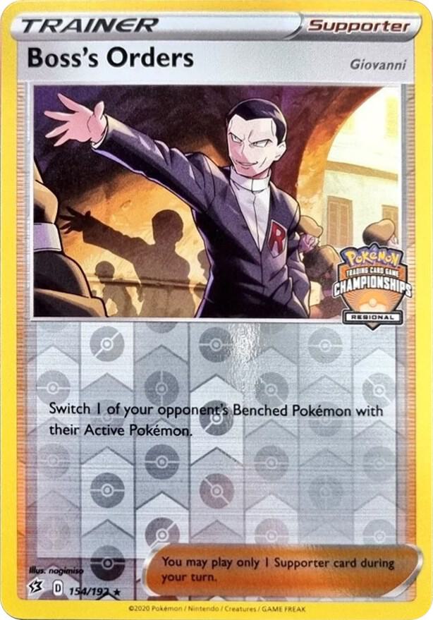 Boss's Orders (Regional Championships) 154/192 card from League & Championship Cards