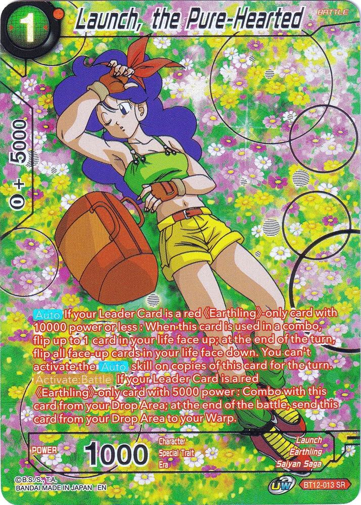 Launch, the Pure-Hearted BT12-013 card from Collector's Selection Vol. 2