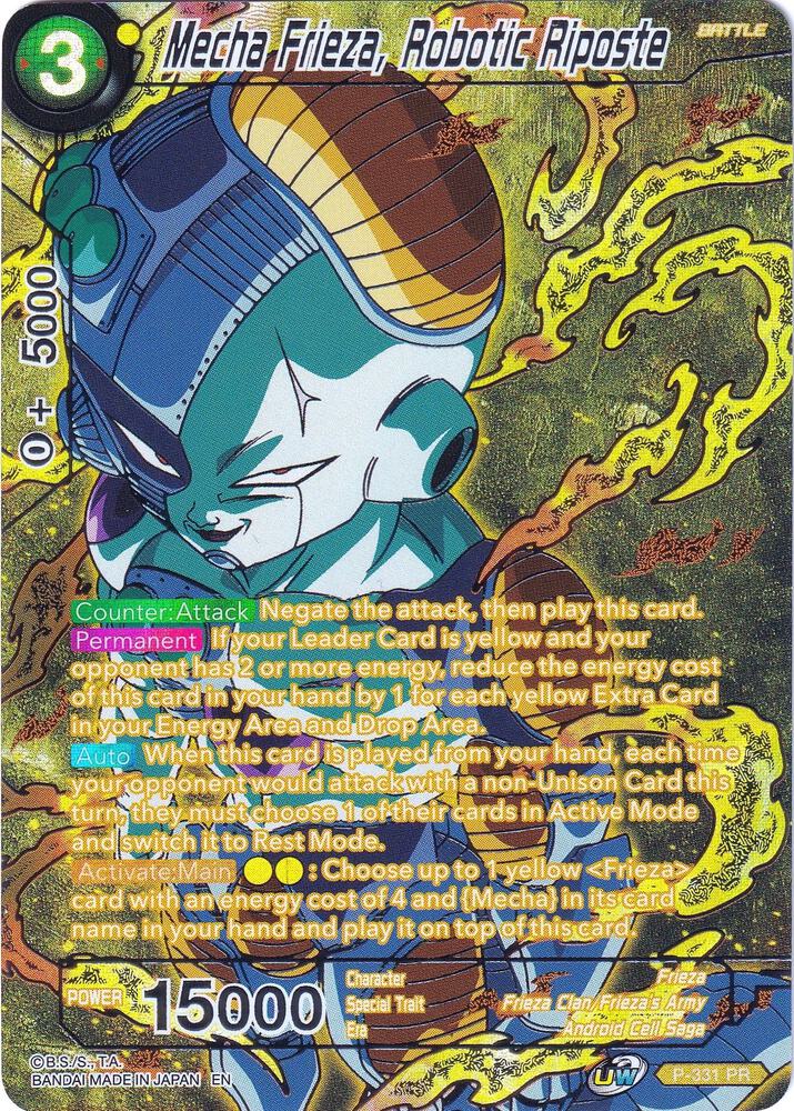 Mecha Frieza, Robotic Riposte P-331 card from Collector's Selection Vol. 2
