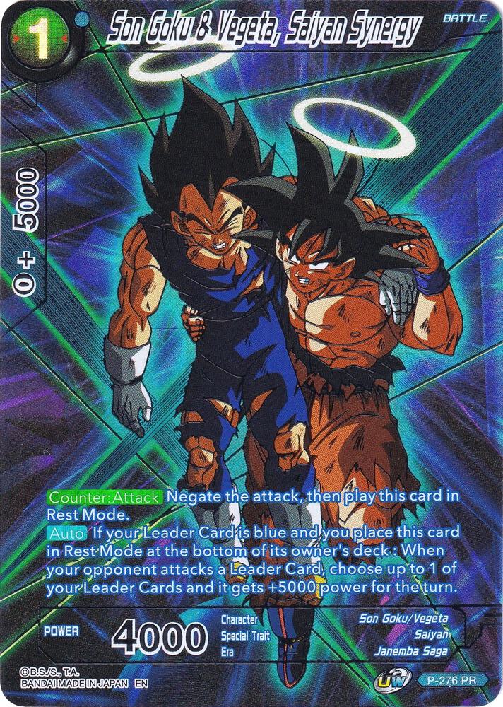 Son Goku & Vegeta, Saiyan Synergy P-276 card from Collector's Selection Vol. 2