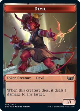 Devil // Spirit Double-sided Token 8 // 3 card from Streets of New Capenna