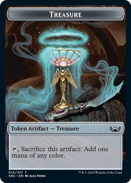 Treasure (014) // Rogue Double-Sided Token 14 // 7 card from Streets of New Capenna