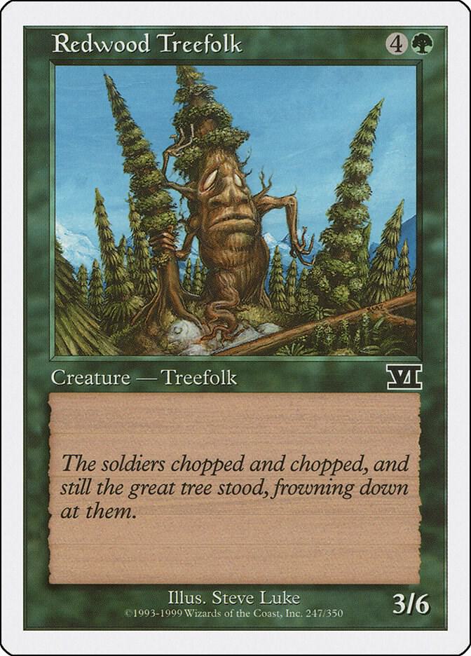 Redwood Treefolk 247 card from Classic Sixth Edition