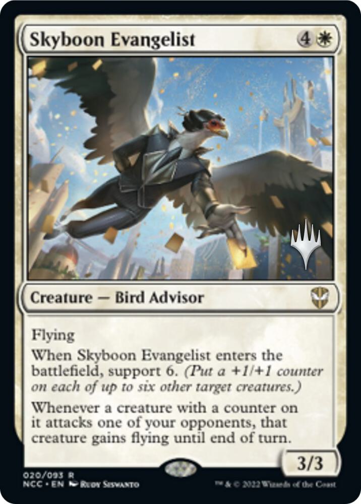 Skyboon Evangelist 20 card from Promo Pack: Streets of New Capenna