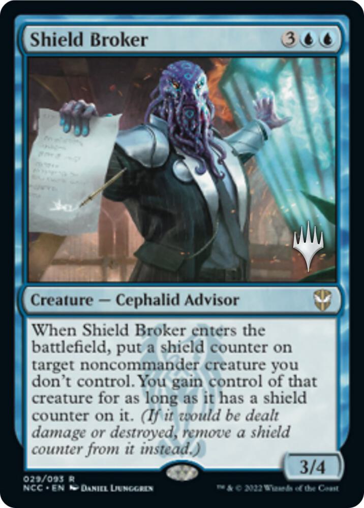Shield Broker 29 card from Promo Pack: Streets of New Capenna