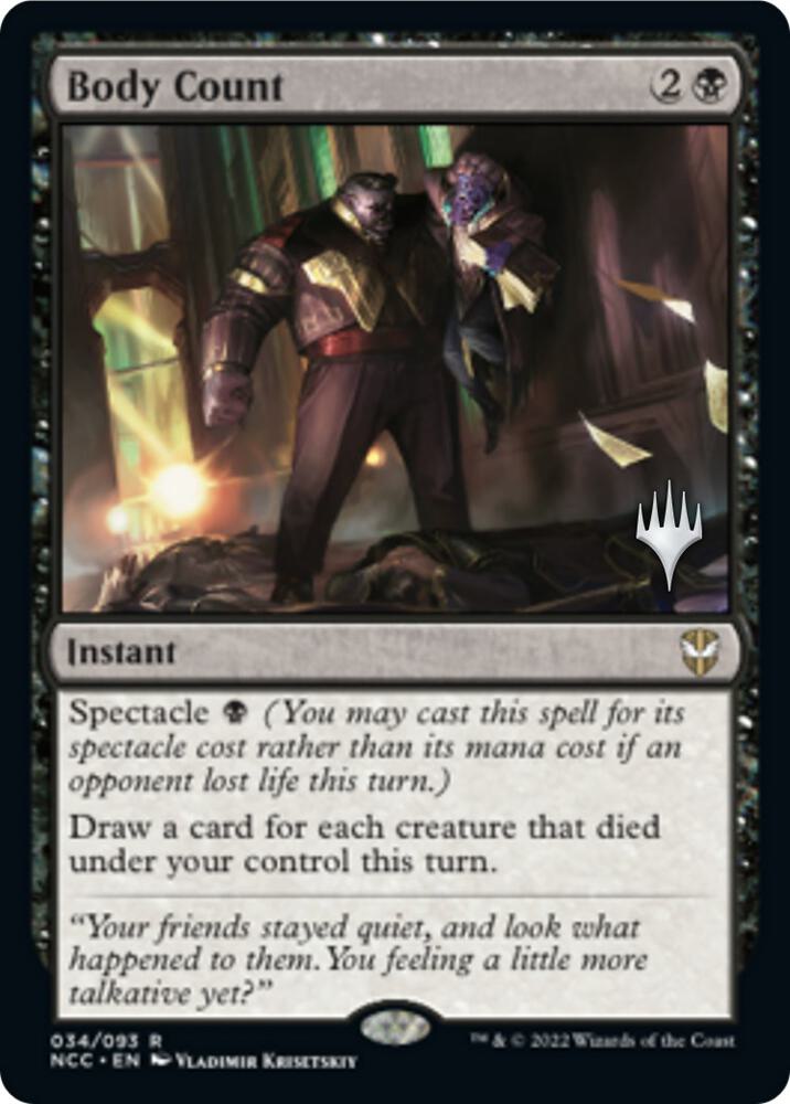 Body Count 34 card from Promo Pack: Streets of New Capenna