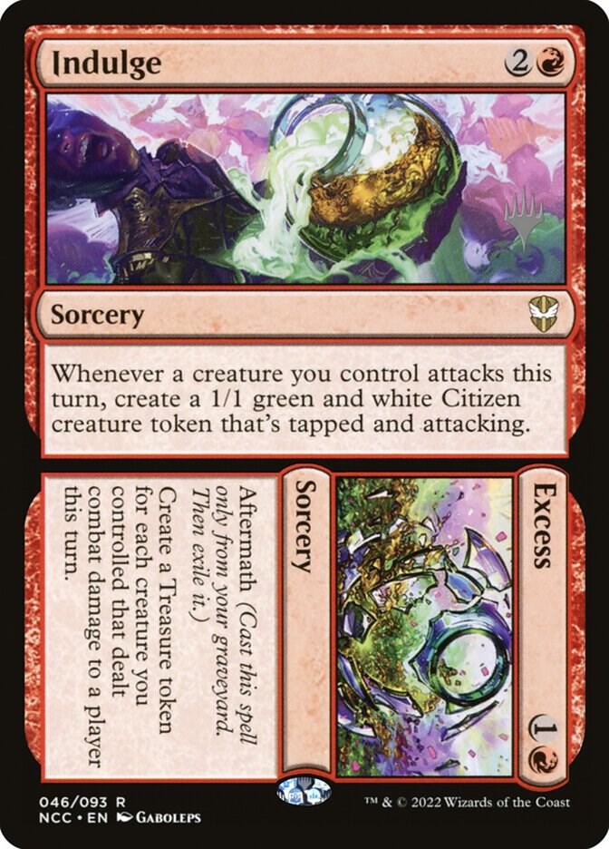 Indulge // Excess 46 card from Promo Pack: Streets of New Capenna