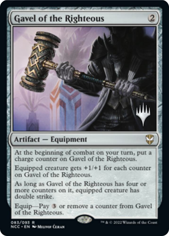 Gavel of the Righteous 83 card from Promo Pack: Streets of New Capenna