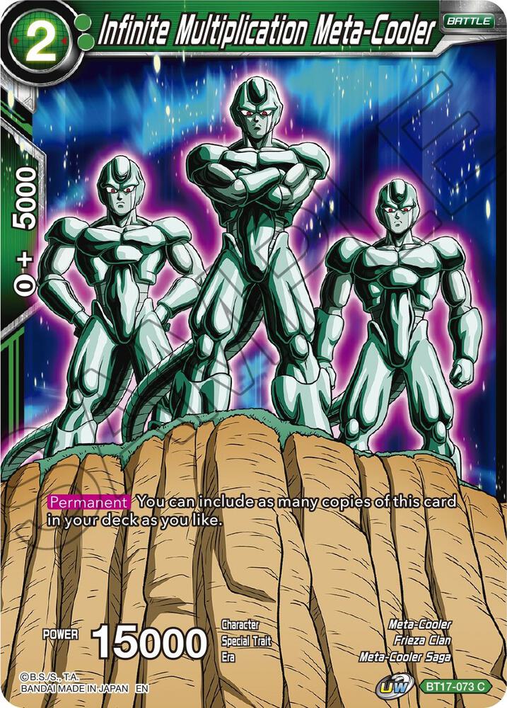 Infinite Multiplication Meta-Cooler BT17-073 card from Ultimate Squad