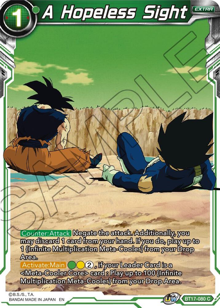 A Hopeless Sight BT17-080 card from Ultimate Squad