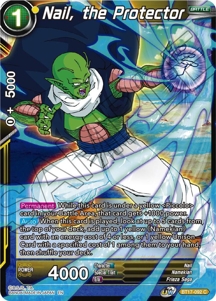 Nail, the Protector BT17-092 card from Ultimate Squad