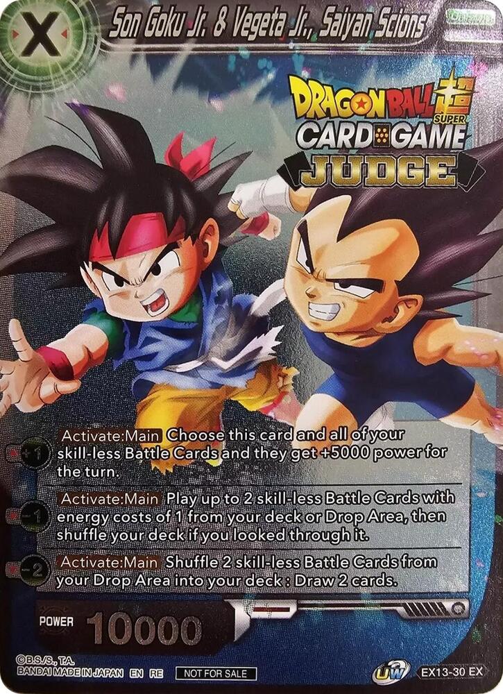 Son Goku Jr. & Vegeta Jr., Saiyan Scions (Judge Pack Vol.11) EX13-30 card from Tournament Promotion Cards