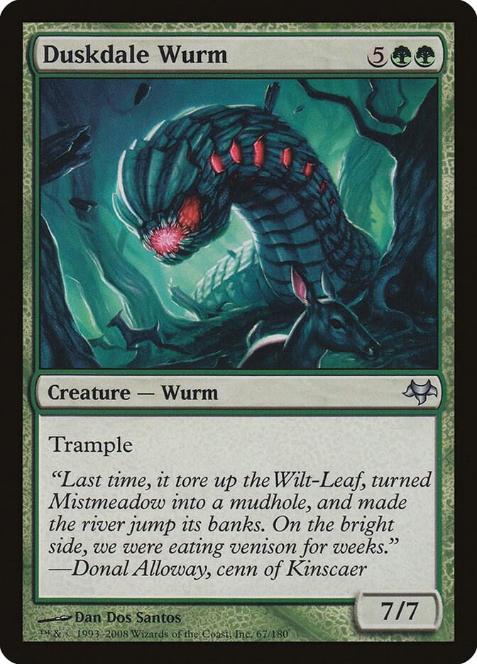 Duskdale Wurm 67 card from Eventide