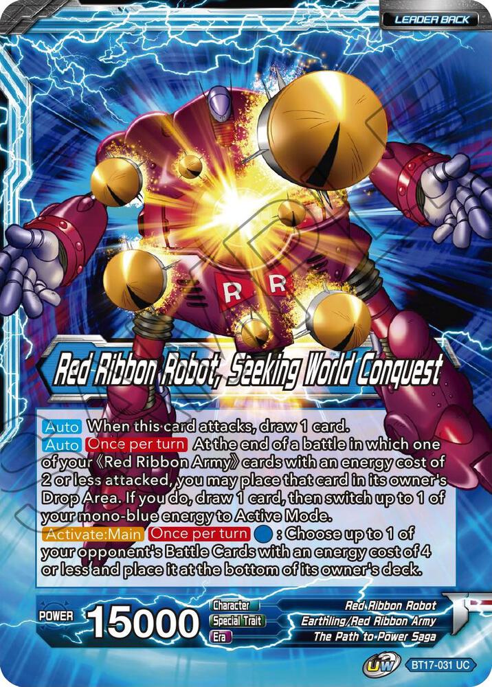 Commander Red // Red Ribbon Robot, Seeking World Conquest BT17-031 card from Ultimate Squad