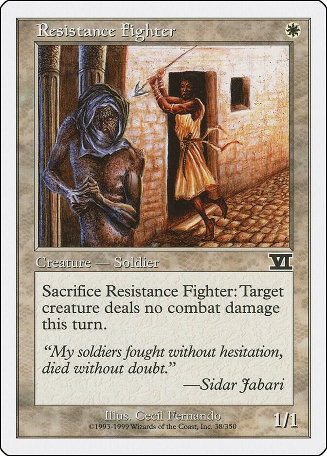 Resistance Fighter 38 card from Classic Sixth Edition