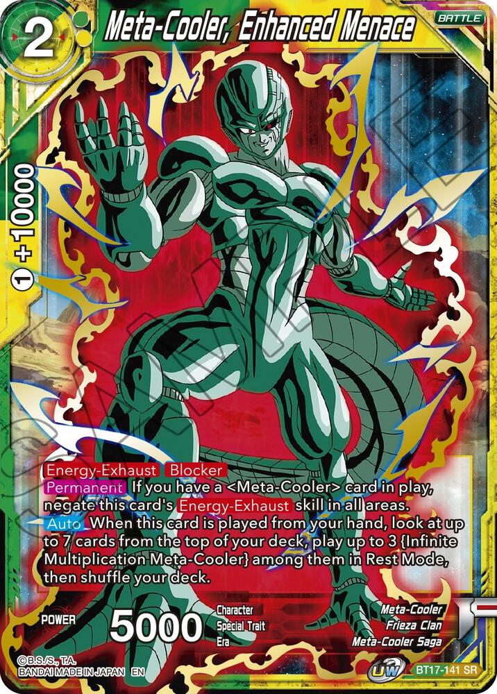 Meta-Cooler, Enhanced Menace BT17-141 card from Ultimate Squad