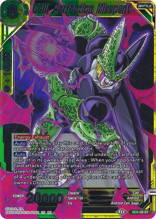 Cell, Perfection Misspent XD3-09 card from Expansion Deck Box Set 20: Ultimate Deck 2022