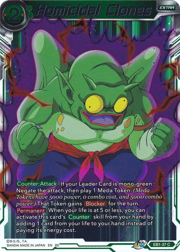 Homicidal Clones EB1-37 card from Expansion Deck Box Set 20: Ultimate Deck 2022