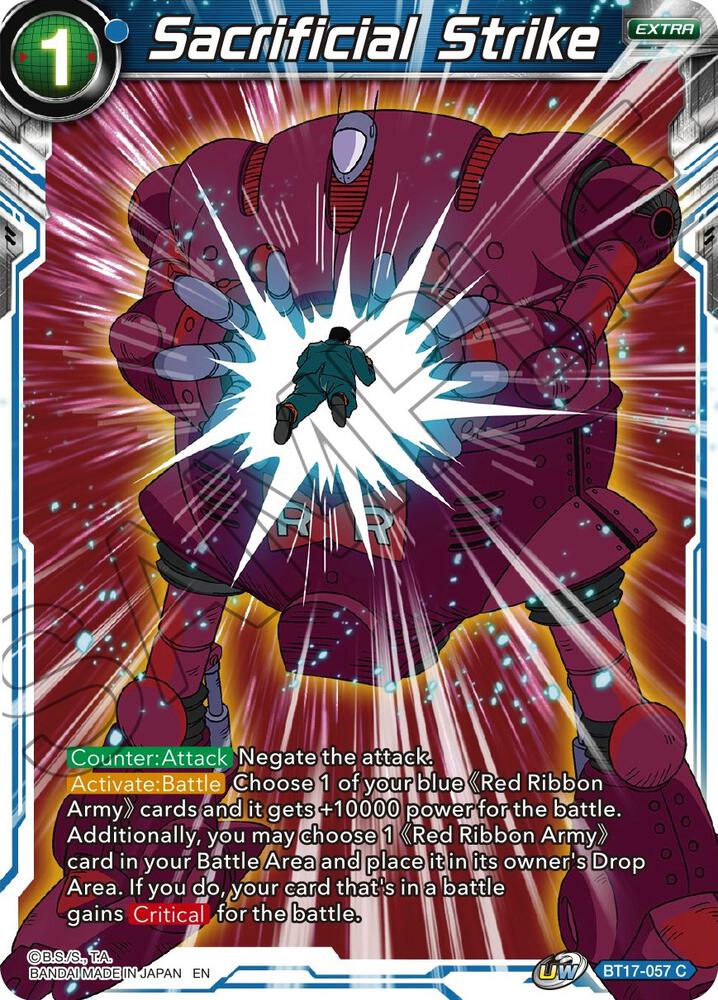 Sacrificial Strike BT17-057 card from Ultimate Squad