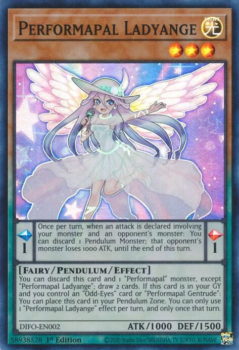 Performapal Ladyange DIFO-EN002 card from Dimension Force