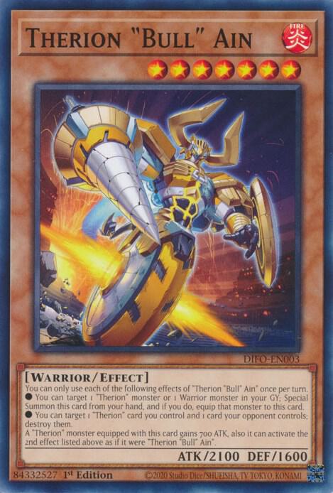 Therion "Bull" Ain DIFO-EN003 card from Dimension Force
