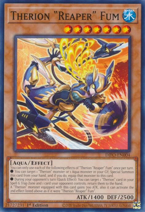 Therion "Reaper" Fum DIFO-EN004 card from Dimension Force