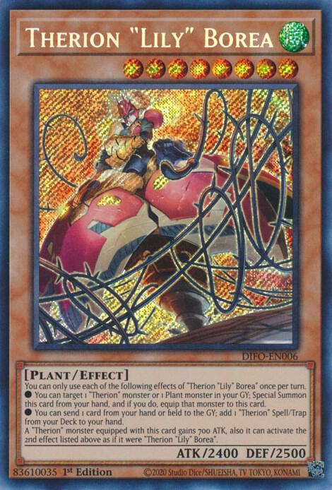 Therion "Lily" Borea DIFO-EN006 card from Dimension Force