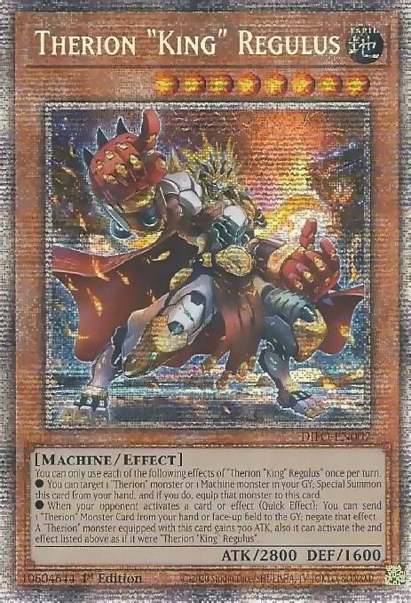 Therion "King" Regulus (Starlight Rare) DIFO-EN007 card from Dimension Force